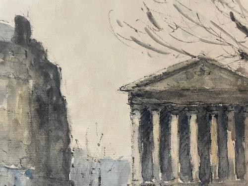 The Madeleine on a Winter Day (9" x 12")