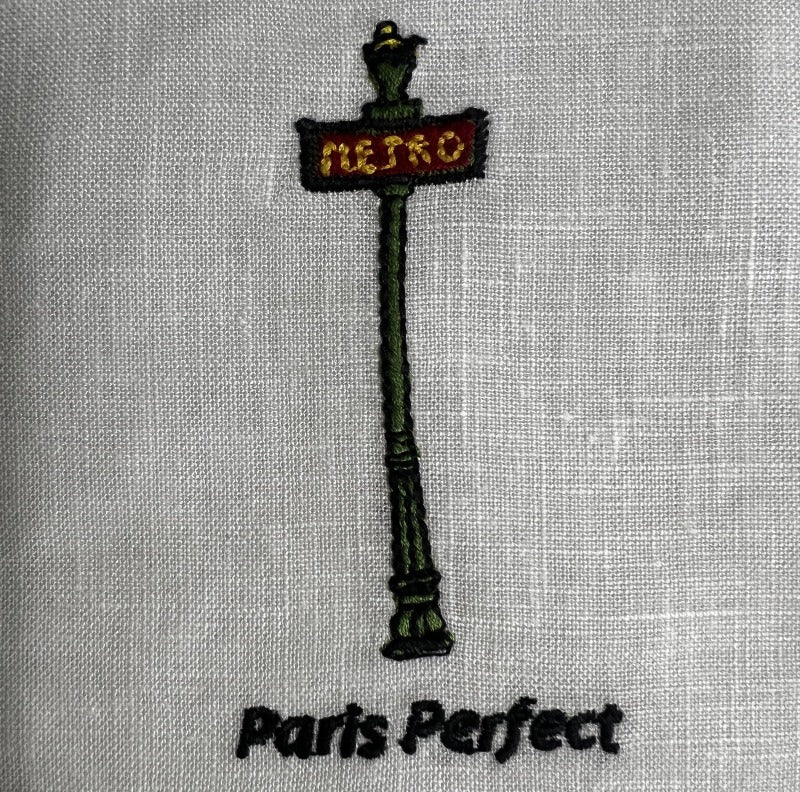 Paris Perfect Cocktail Napkins/Linen Coasters - Set of 6