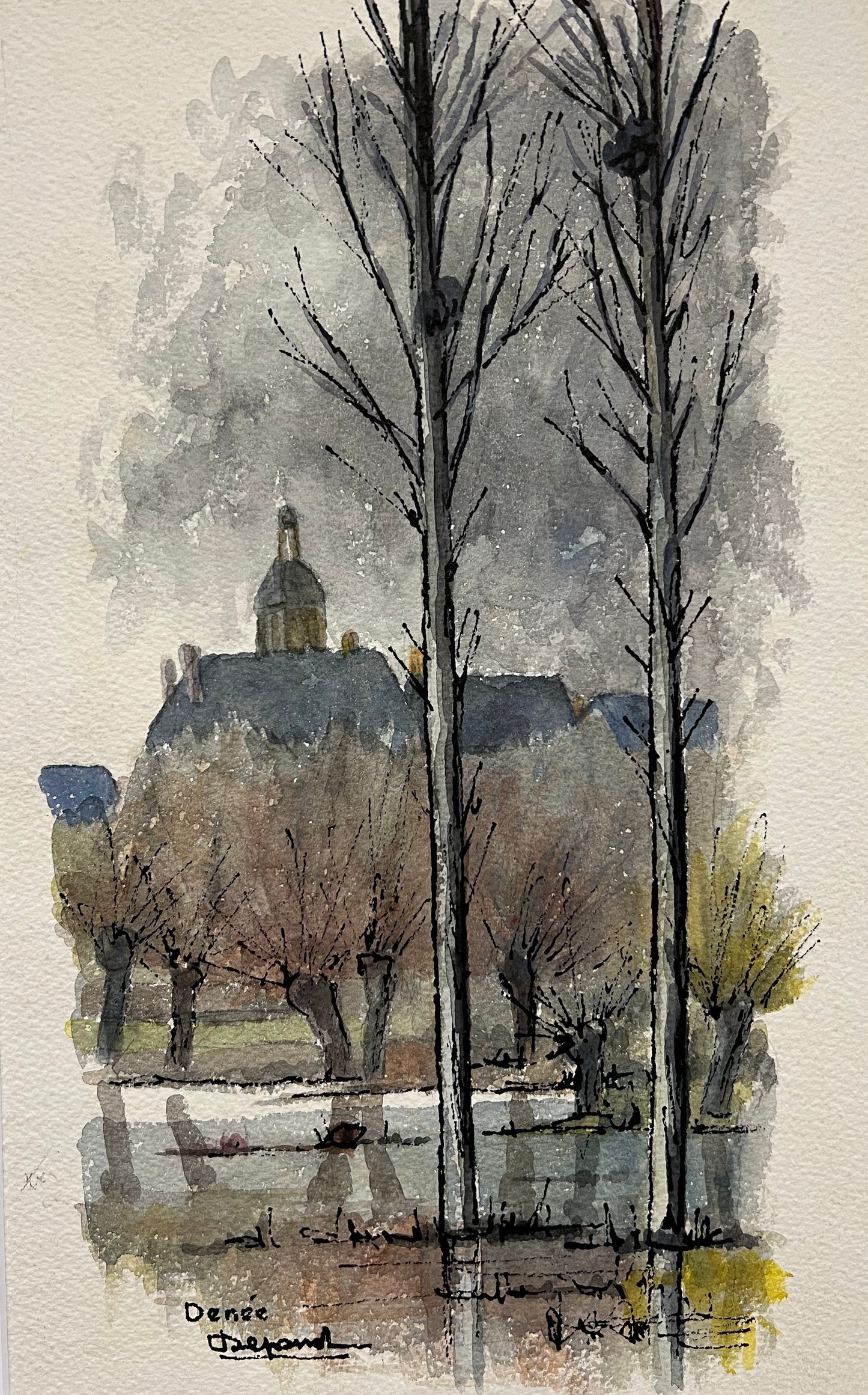 Original French Watercolor (9" x 14.5")