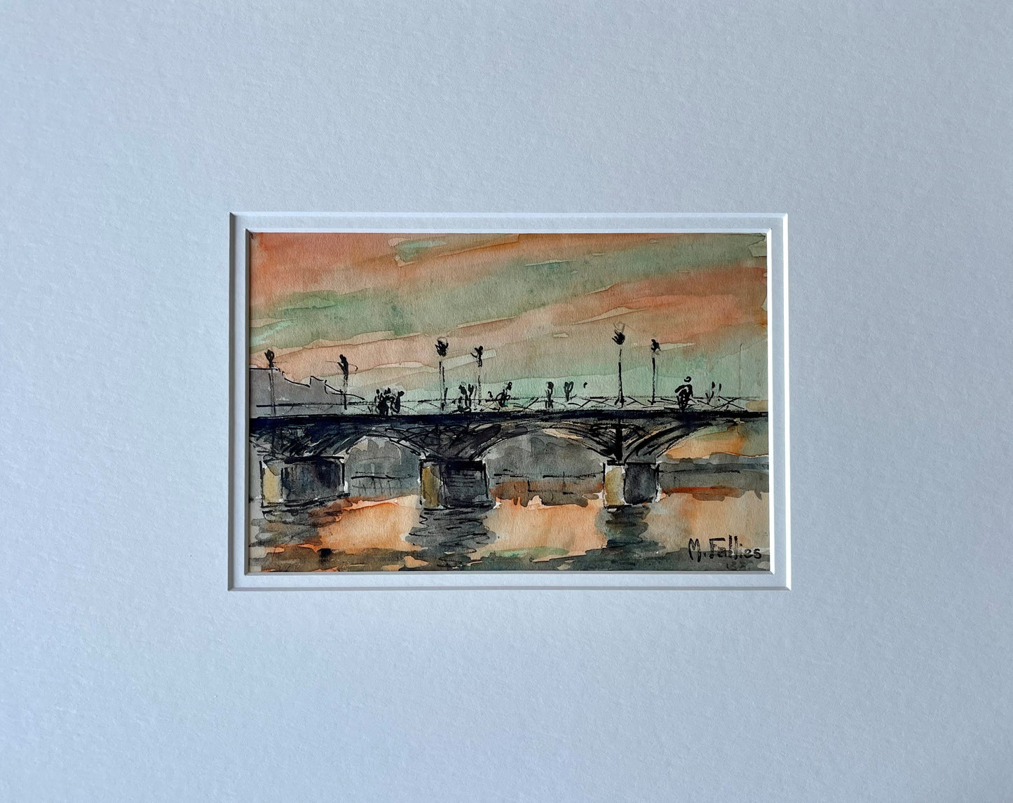 Paris Sunset on the Seine II (8.5" x 5.5")