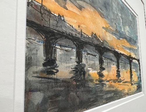 Paris Sunset on the Seine IV (10.25" x 6.75")