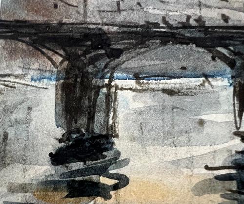 Paris Sunset on the Seine IV (10.25" x 6.75")