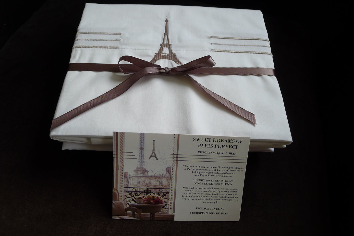 Eiffel Tower Luxury Square Throw Pillow Cover (1 pc)