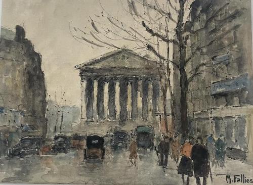 The Madeleine on a Winter Day  (9" x 12")