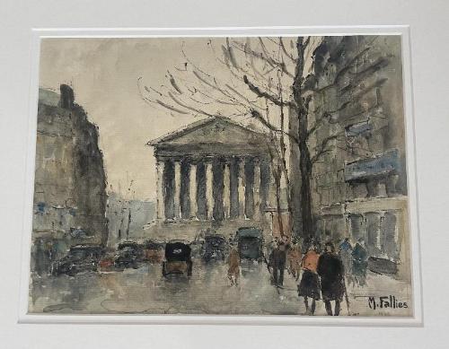 The Madeleine on a Winter Day  (9" x 12")