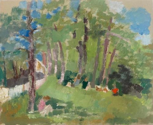 Les Jardins en Soleil: Arist Unknown (9" x 11")