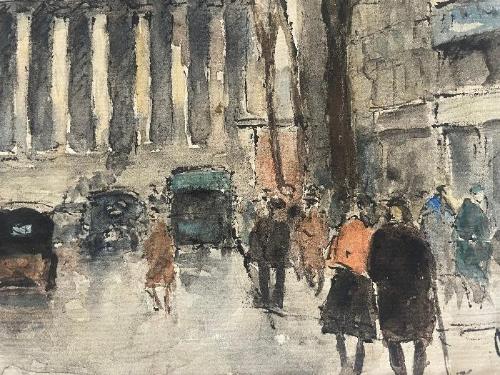 The Madeleine on a Winter Day  (9" x 12")