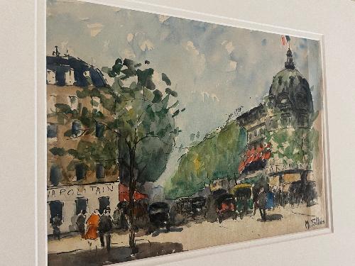 Les Grands Magasins sur le Boulevard Haussman (9" x 12")