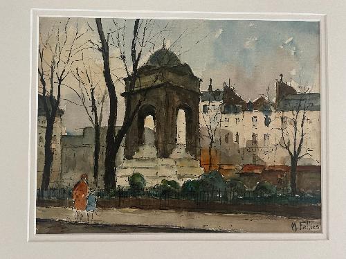 Fontaine des Innocents by Maurice Fallies (9" x 12")