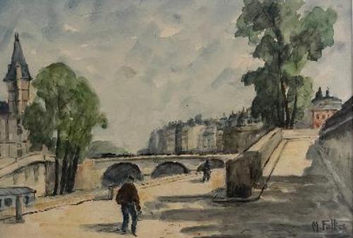 Le Pont Saint-Michel et Les Quais de Paris (8.5" x 12")