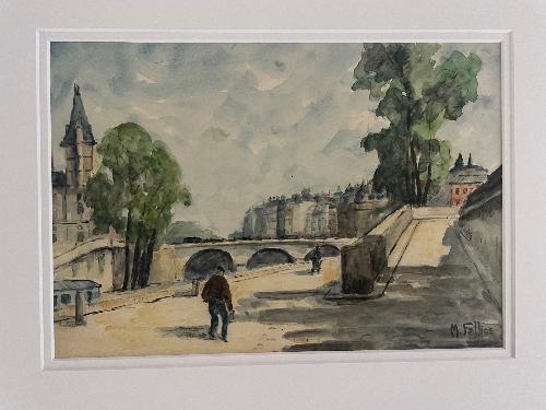 Le Pont Saint-Michel et Les Quais de Paris (8.5" x 12")