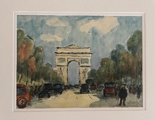 L'Arc de Triomphe en Autonne (8.5" x 11.5")