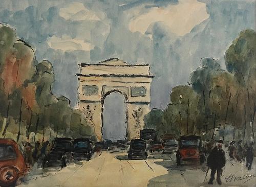 L'Arc de Triomphe en Autonne (8.5" x 11.5")