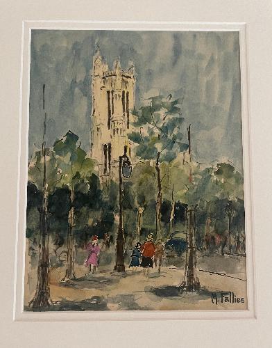 A Summer Day in the Gardens of the Tour Saint-Jacques  (8" x 10")