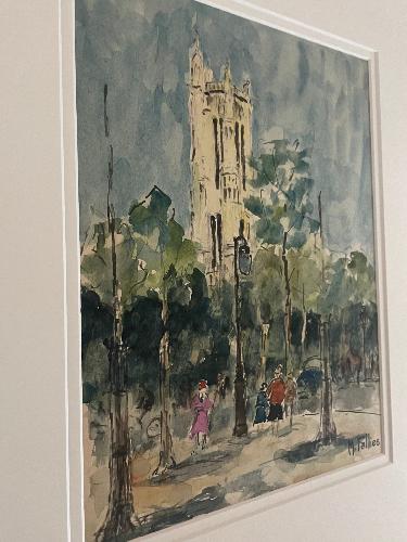 A Summer Day in the Gardens of the Tour Saint-Jacques  (8" x 10")