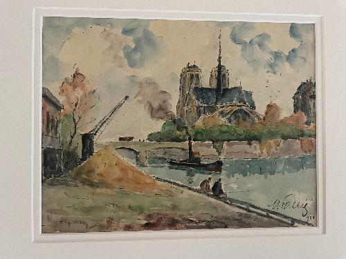 Majestic Notre Dame at the tip of Ile de la Cite’ (7.5" x 10")