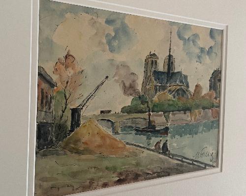 Majestic Notre Dame at the tip of Ile de la Cite’ (7.5" x 10")