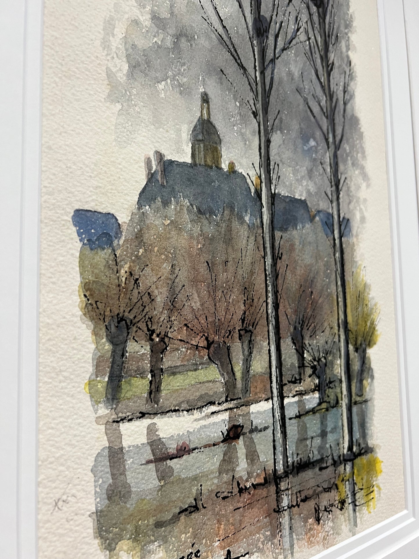 Original French Watercolor (9" x 14.5")