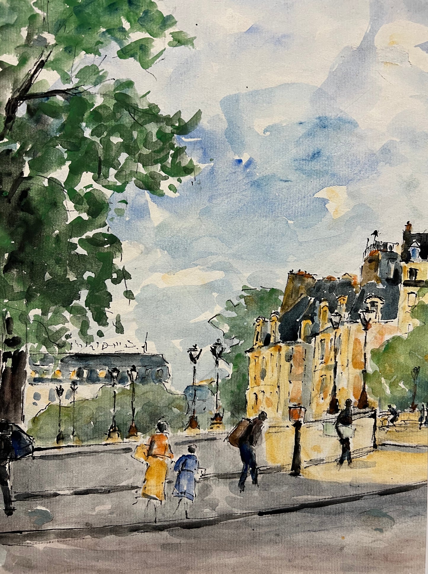 Pont Neuf et La Place Dauphine (9" x 12")