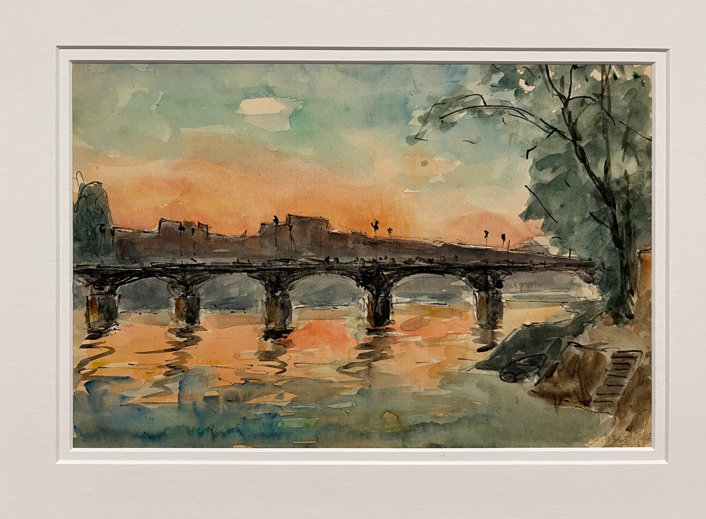Paris Sunset on the Seine V (11.75" x 7.75")