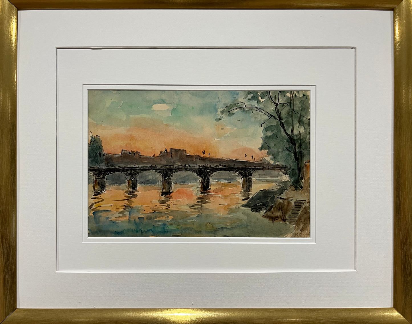 Paris Sunset on the Seine V (11.75" x 7.75")