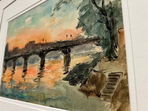 Paris Sunset on the Seine V (11.75" x 7.75")