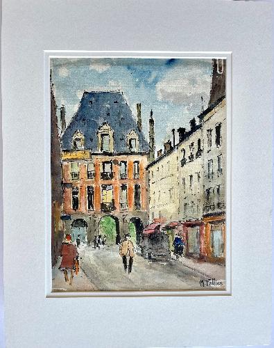 Entrance to Place des Vosges (9.25" x 12")