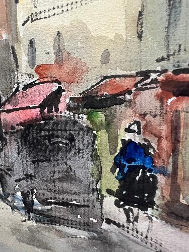 Entrance to Place des Vosges (9.25" x 12")